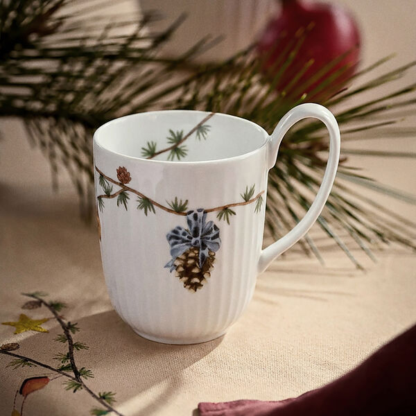 Hammersh&oslash;i Christmas H&oslash;ythankkopp. hvit m. deko, K&auml;hler