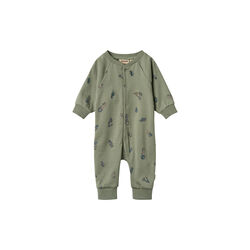 Jumpsuit L/S Lou, 9552 dusty green cars, Wheat