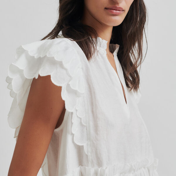 Terra Frill Top, white alyssum, Second Female