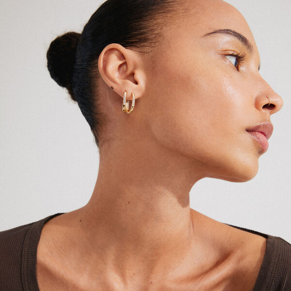 STAR resirkulerte hoops, gullbelagt, Pilgrim