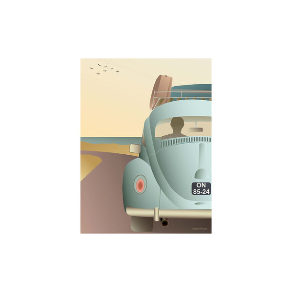 VW Beetle plakat, 50x70 cm, ViSSEVASSE
