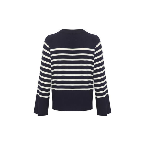 ZekeMW Knit Pullover, navy w. off white stripe, My Essential Wardrobe