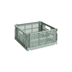 HAY Colour Crate Medium Square, sage green, HAY