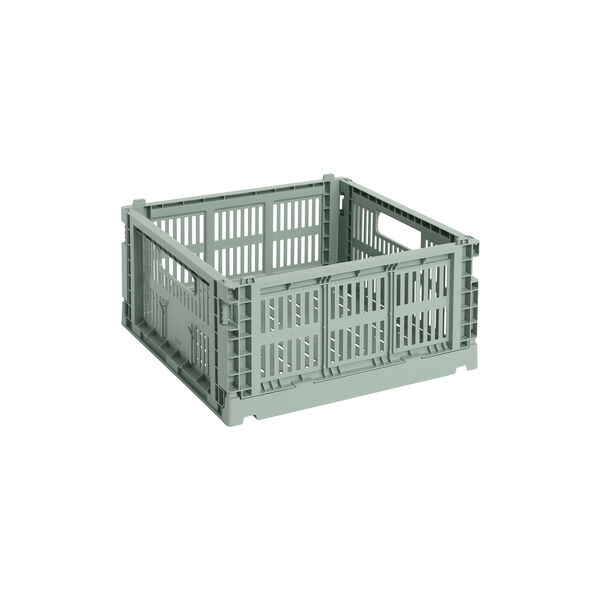 HAY Colour Crate Medium Square, sage green HAY Colour Crate Medium Square, sage green, HAY