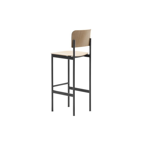 Plan Barstool, lakkert eik/svart, Fredericia Furniture