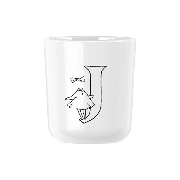 Moomin ABC kopp J, moomin white, RIG-TIG