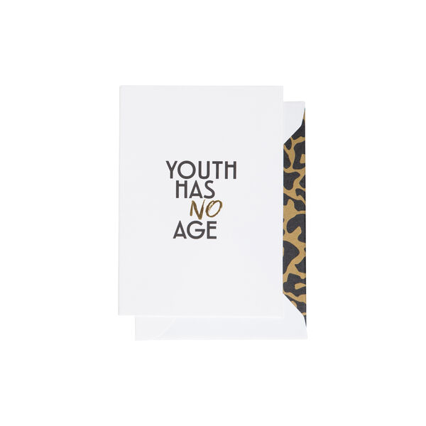Youth Has No Age kort, hvit/svart/gull, CARDSOME