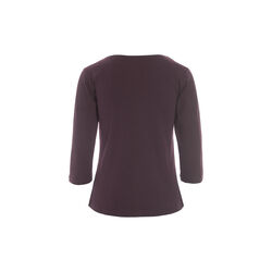 Naibu rib Blouse with 3/4 sleeves, raisin, BITTE KAI RAND