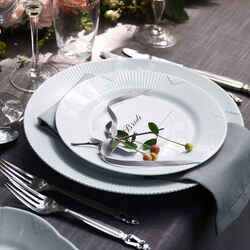 Hvit Elements tallerken, 22 cm, Royal Copenhagen