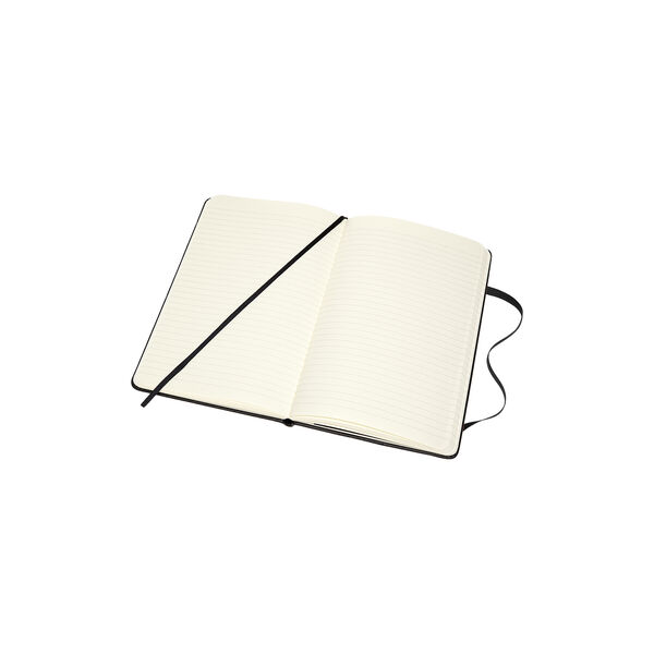 Notebook Leather linjerte sider, sort, Moleskine