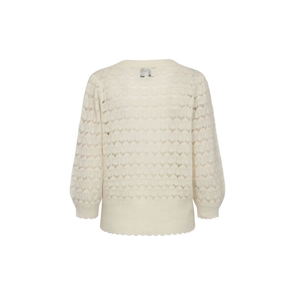 NURIETTA POINTELLE PULLOVER, cloud dancer, N&Uuml;MPH