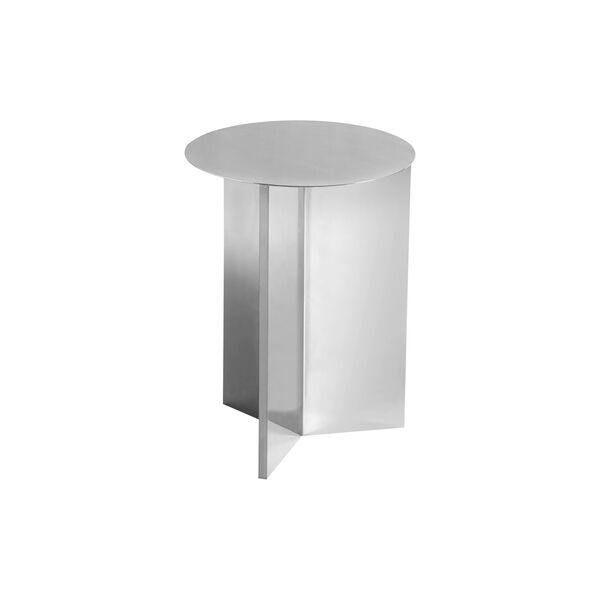 Slit Table Round High sidebord, mirror, HAY