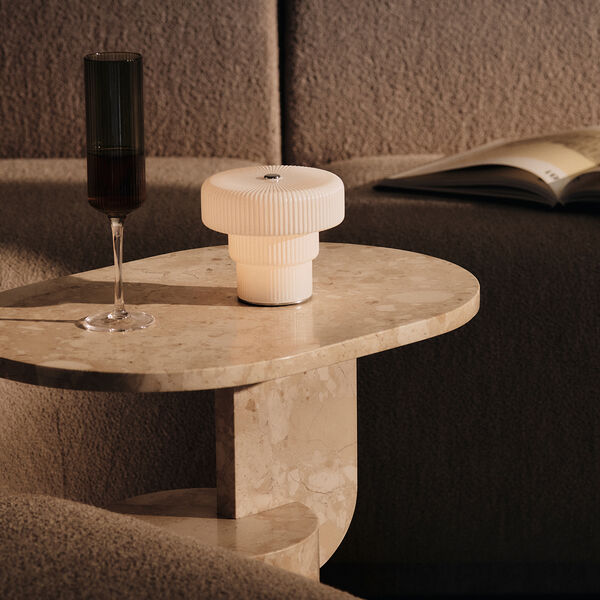 Ripple Portable lampe, white, Ferm Living