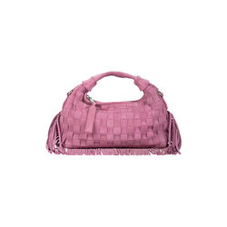 N&uacute;noo x Berg Larsen - Mini Dandy Braided fringe skulderveske, pink, N&uacute;noo