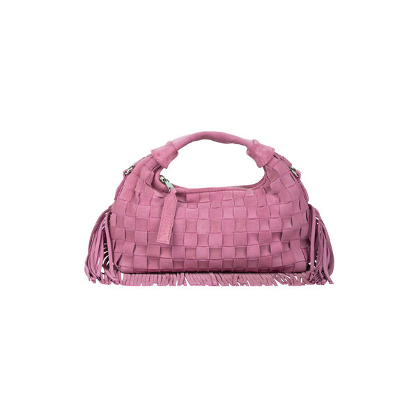 N&uacute;noo x Berg Larsen - Mini Dandy Braided fringe skulderveske, pink, N&uacute;noo