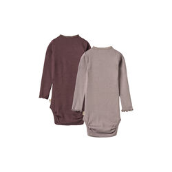2 Rib Body L/S Lotta, 9581 purple fudge, Wheat