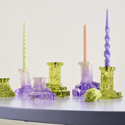 Rocky Baroque lysestake, lilac/beige, Kosta Boda