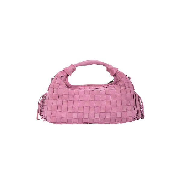 N&uacute;noo x Berg Larsen - Mini Dandy Braided fringe skulderveske, pink, N&uacute;noo