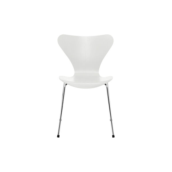 Serie 7&trade; 3107 farget stol, white/chrome, Fritz Hansen