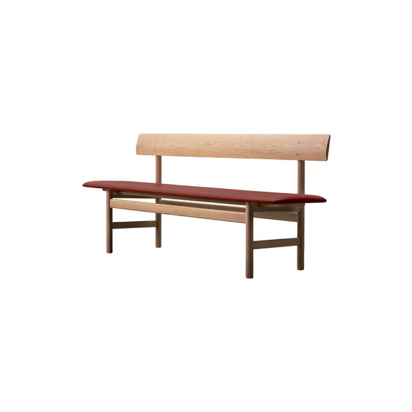 3171 The Mogensen Bench benk, oljet eik/omni burnt sienna 293, Fredericia Furniture