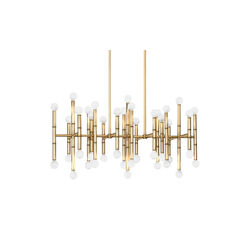 Meurice rektangel lysekrone, messing/gull Meurice rektangel lysekrone, messing/gull, Jonathan Adler