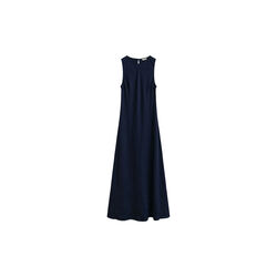 LINEN BIAS CUT MIDI DRESS, evening blue, Gant