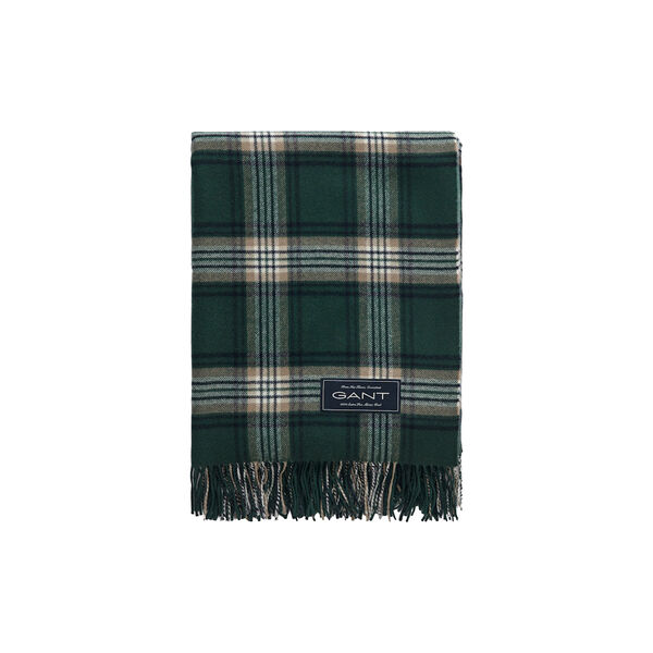 Extra Fine merino ullpledd, tartan green, Gant