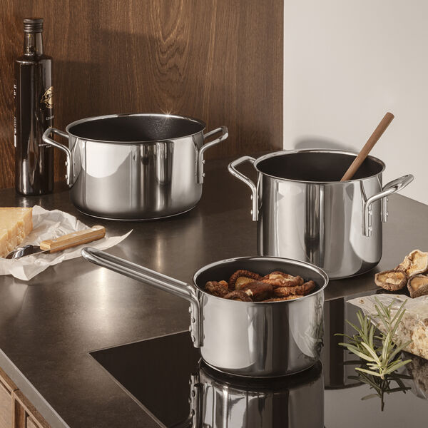Stainless Steel Grydesett keramisk Slip-Let&reg; belegg, Eva Trio