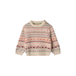 Jaquard Pullover Olga, 9042 multi, Wheat