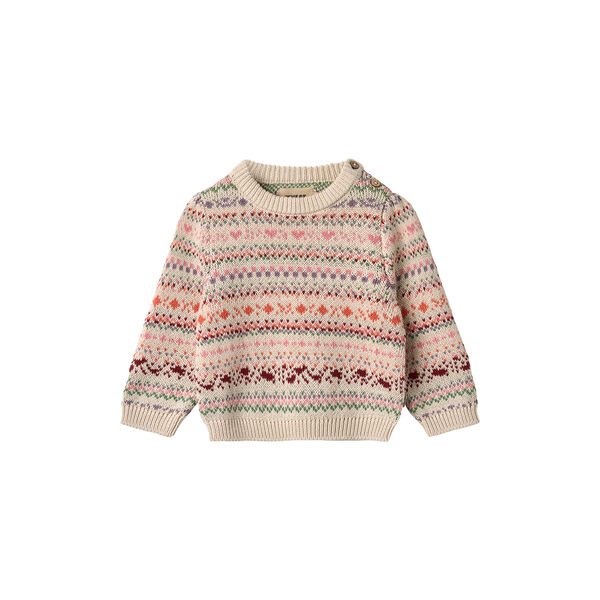 Jaquard Pullover Olga, 9042 multi, Wheat