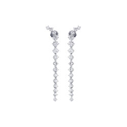The Iced Long øreringe, sølv, CAMILLA PIHL