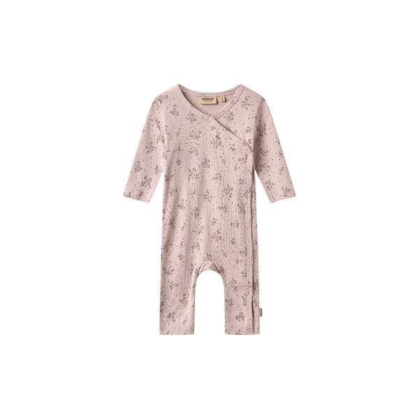 Wrapsuit L/S Everest, 1358 lilac flowers, Wheat