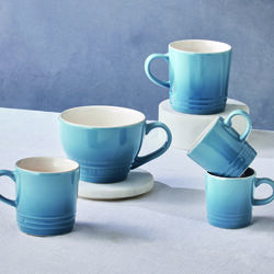 Jumbo kaffekopp, chambray, Le Creuset