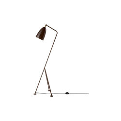 Gräshoppa Floor Lamp, walnut brown glossy, GUBI