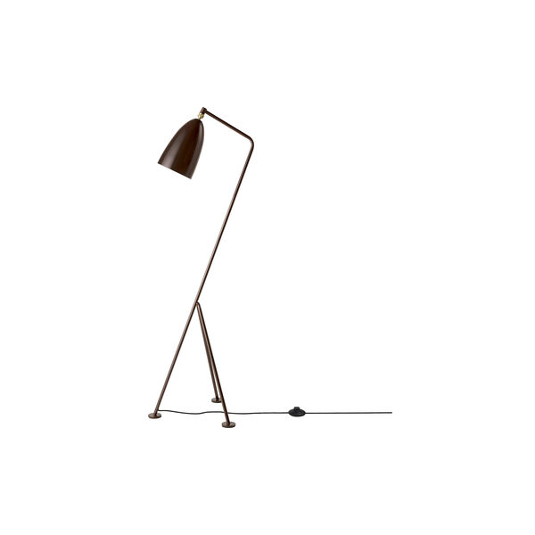 Gräshoppa Floor Lamp, walnut brown glossy Gräshoppa Floor Lamp, walnut brown glossy, GUBI