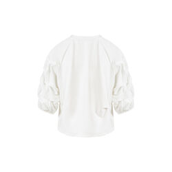 Bluse Mix med puffete ermer, off-white, Coster Copenhagen
