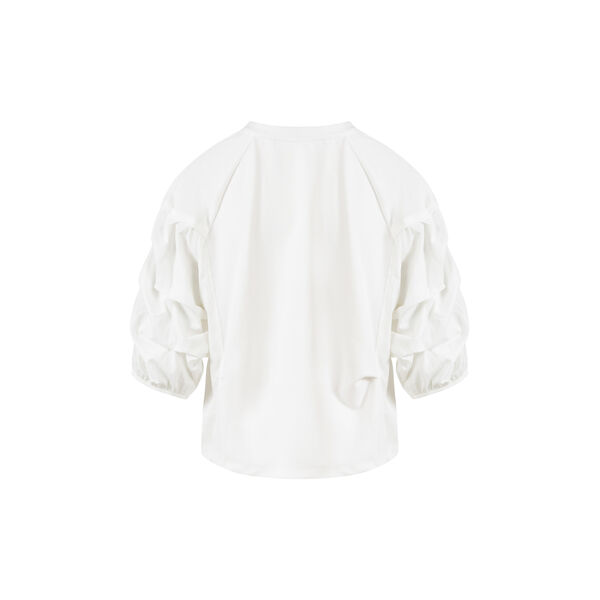 Bluse Mix med puffete ermer, off-white Bluse Mix med puffete ermer, off-white, Coster Copenhagen