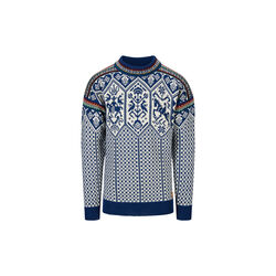 1994 Masc Sweater, indigo mustard botttlegreen, Dale of Norway