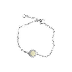 Bloom Mini Armbånd med blomst, solgul, Th. Marthinsen