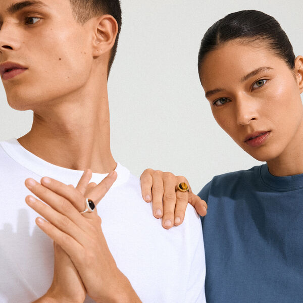 BETWEEN ring, gullbelagt, Pilgrim