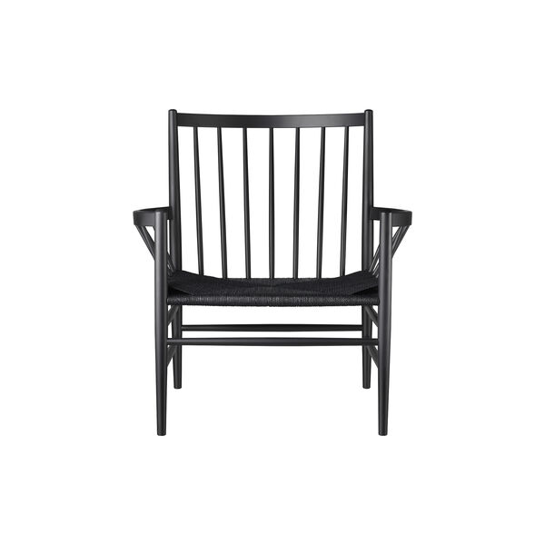 J82 loungestol, sort, FDB M&oslash;bler