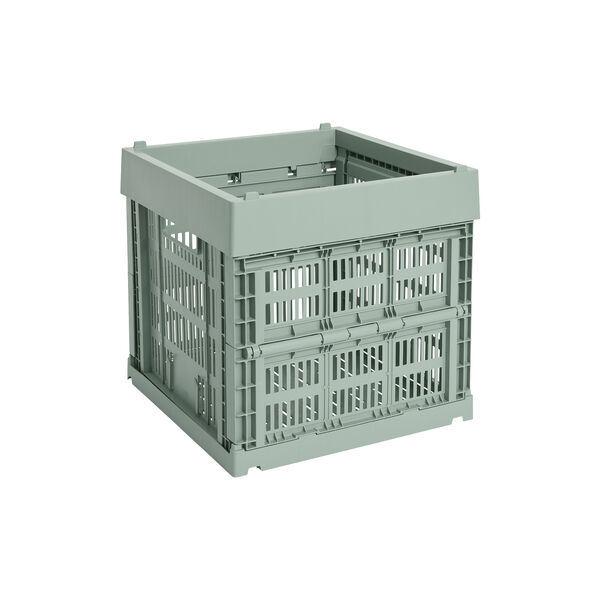 HAY Colour Crate Cube, sage green, HAY