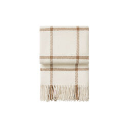 Tartan pledd, ivory, ELVANG