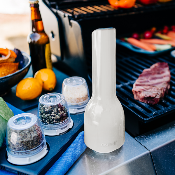 Finamill batteridrevet krydderkvern, krem, FinaMill