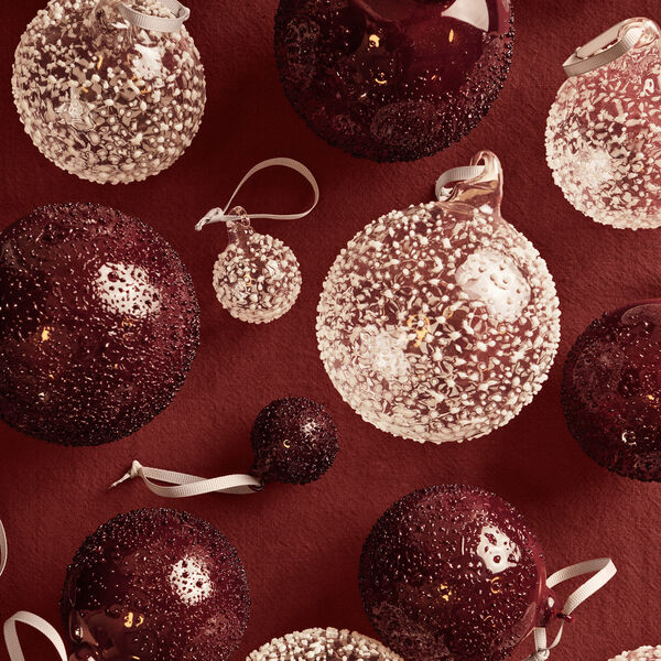Flurry Glass Baubles S | Set Of 3 | Picante Red | Julepynt, Ferm Living