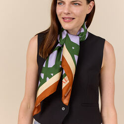 ART NOUVEAU skjerf, pastel lilac/cactus green, Bella Ballou