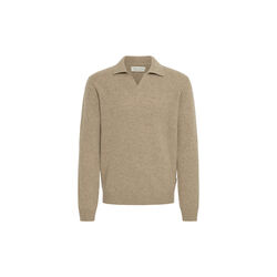 CFKARL Lambswool Polo Knit, silver mink melange, Casual Friday