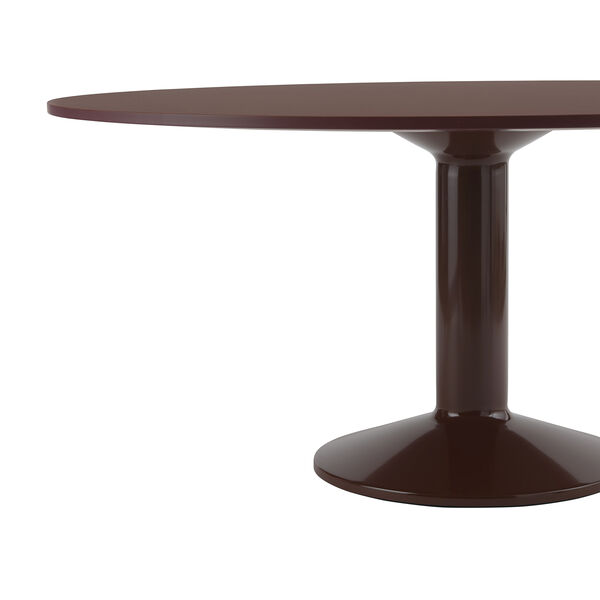 Midst Table, dark red linoleum/dark red, Muuto