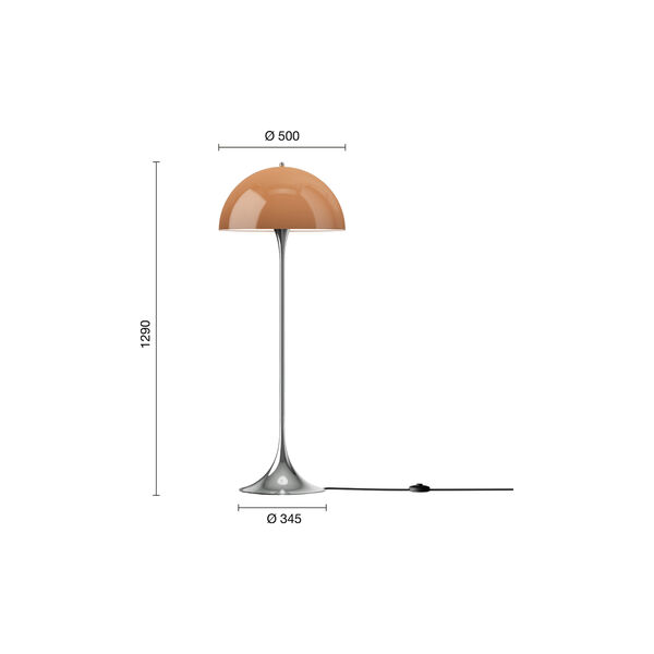 Panthella | Original | Opal Brown | Gulvlampe, Louis Poulsen
