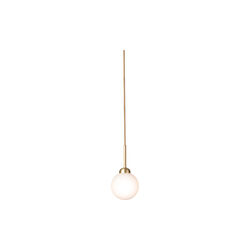 Apiales 1 Small Pendant, brushed brass/opal, Nuura